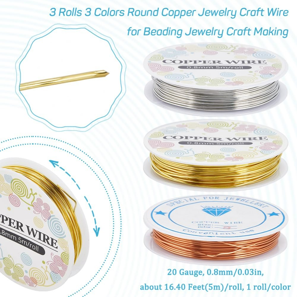 12.8M Copper Jewelry Wire 0.8m - Jewelry Making Materials Wholesale review and price
