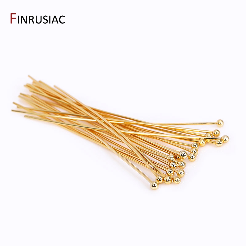 50PCS/lot 18k Gold Plated Bras - Eyepin Ball End review and price