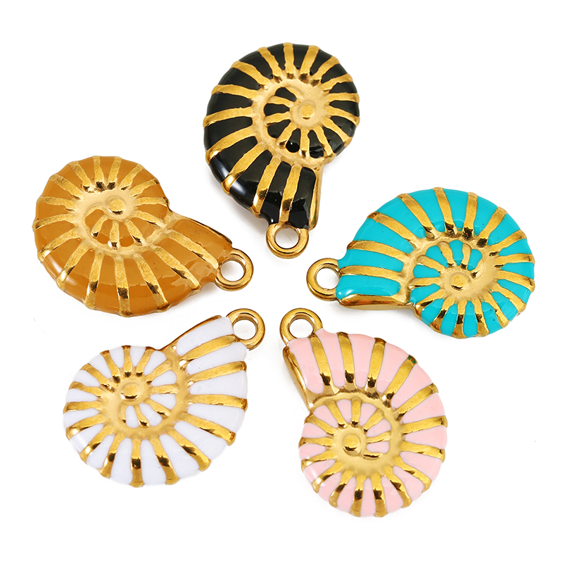 4pcs Stainless Steel Conch Gol - Jewelry Making Materials Wholesale review and price