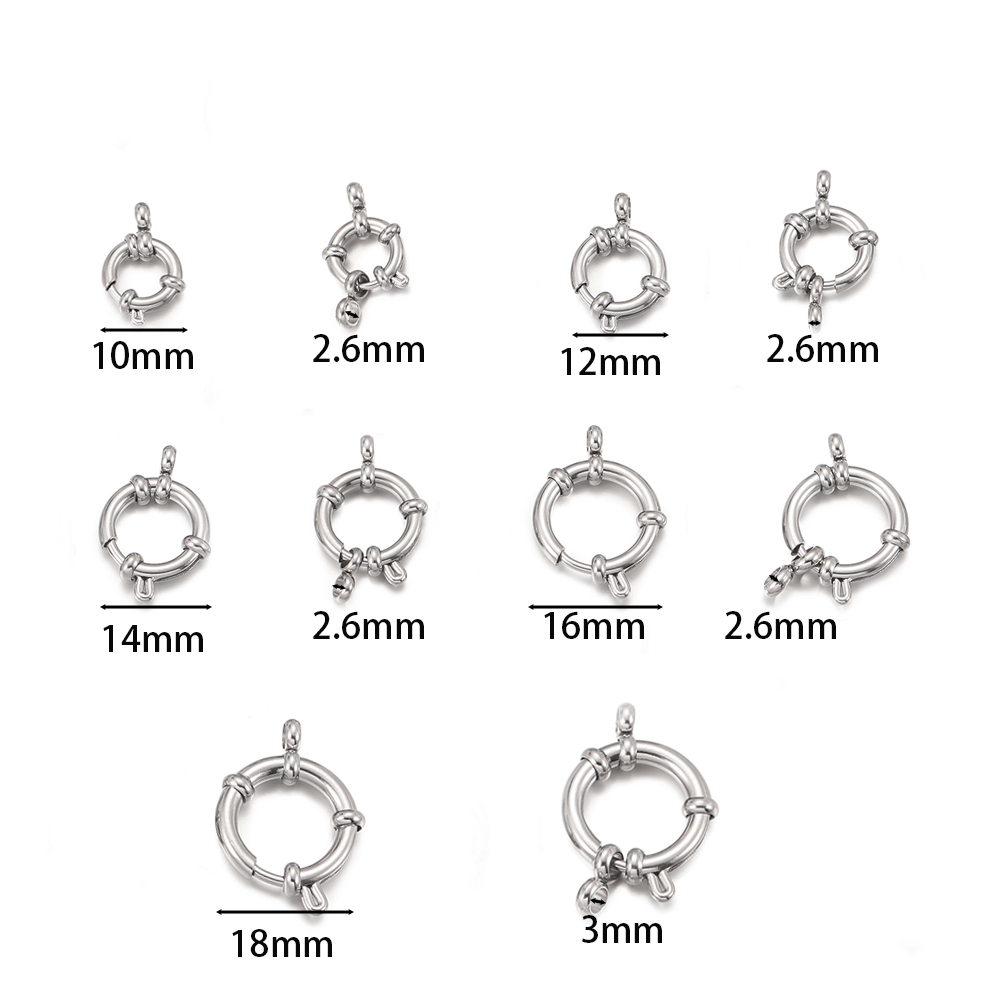 2pcs Stainless Steel Round Spr - Jewelry Making School review and price