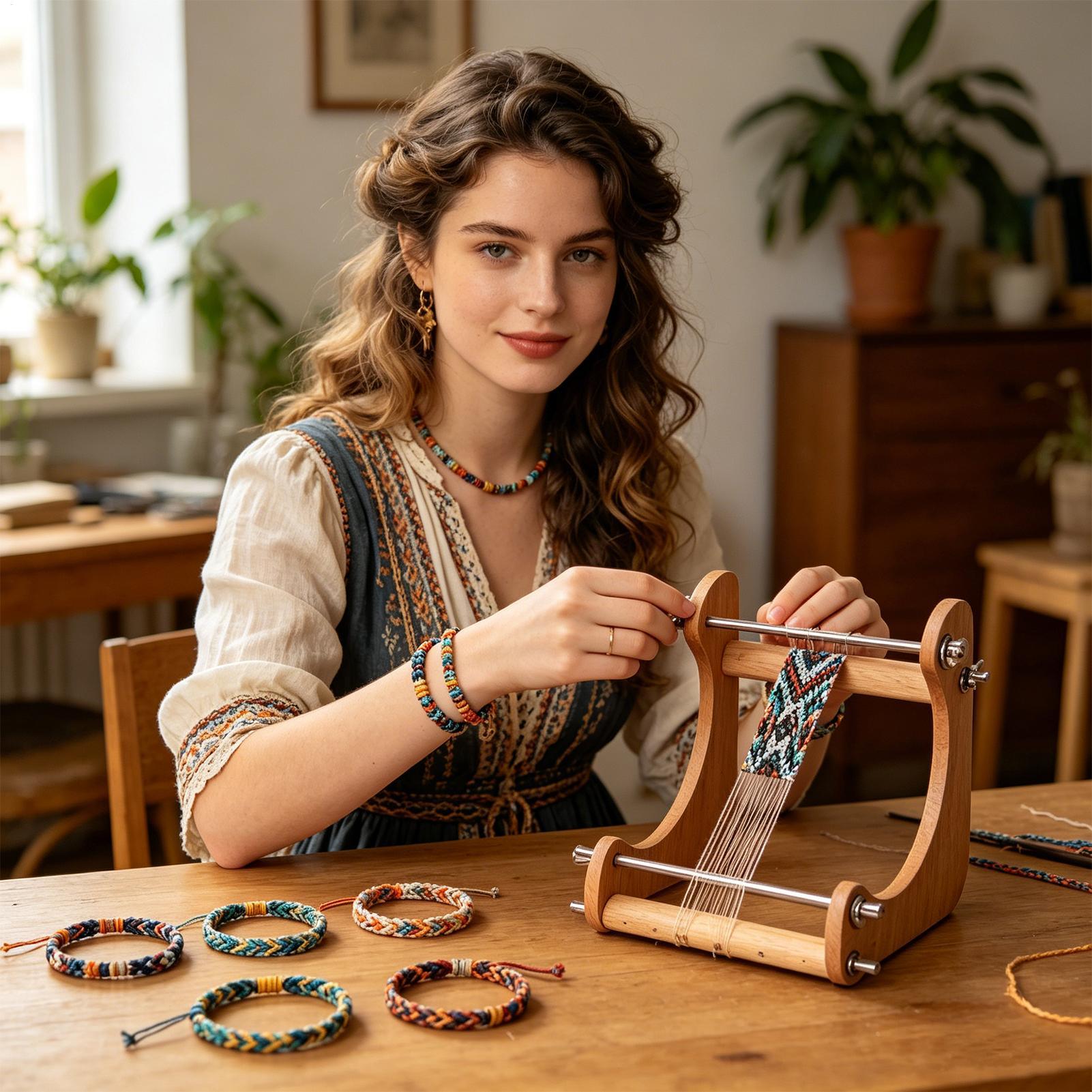1pc Wood Beading Loom Adjustab - Jewelry Making Workshop review and price